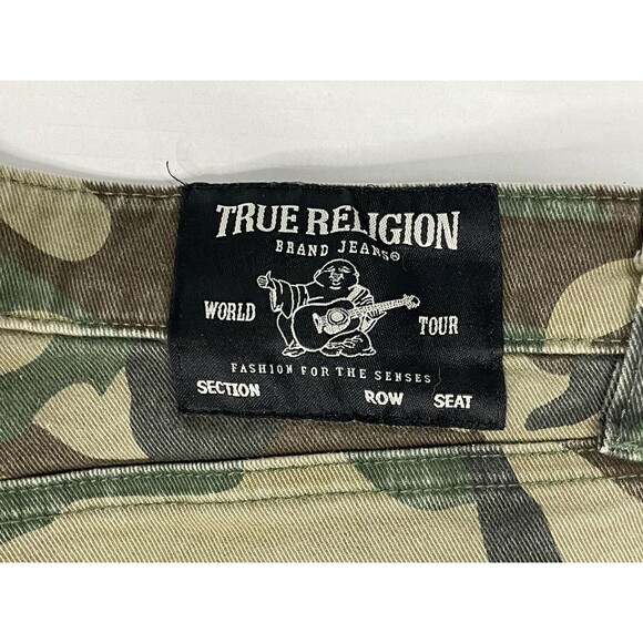 True Religion Women 30 Jeans Jennie Curvy Skinny Stretch Camo Military Urban Y2K - Picture 16 of 16